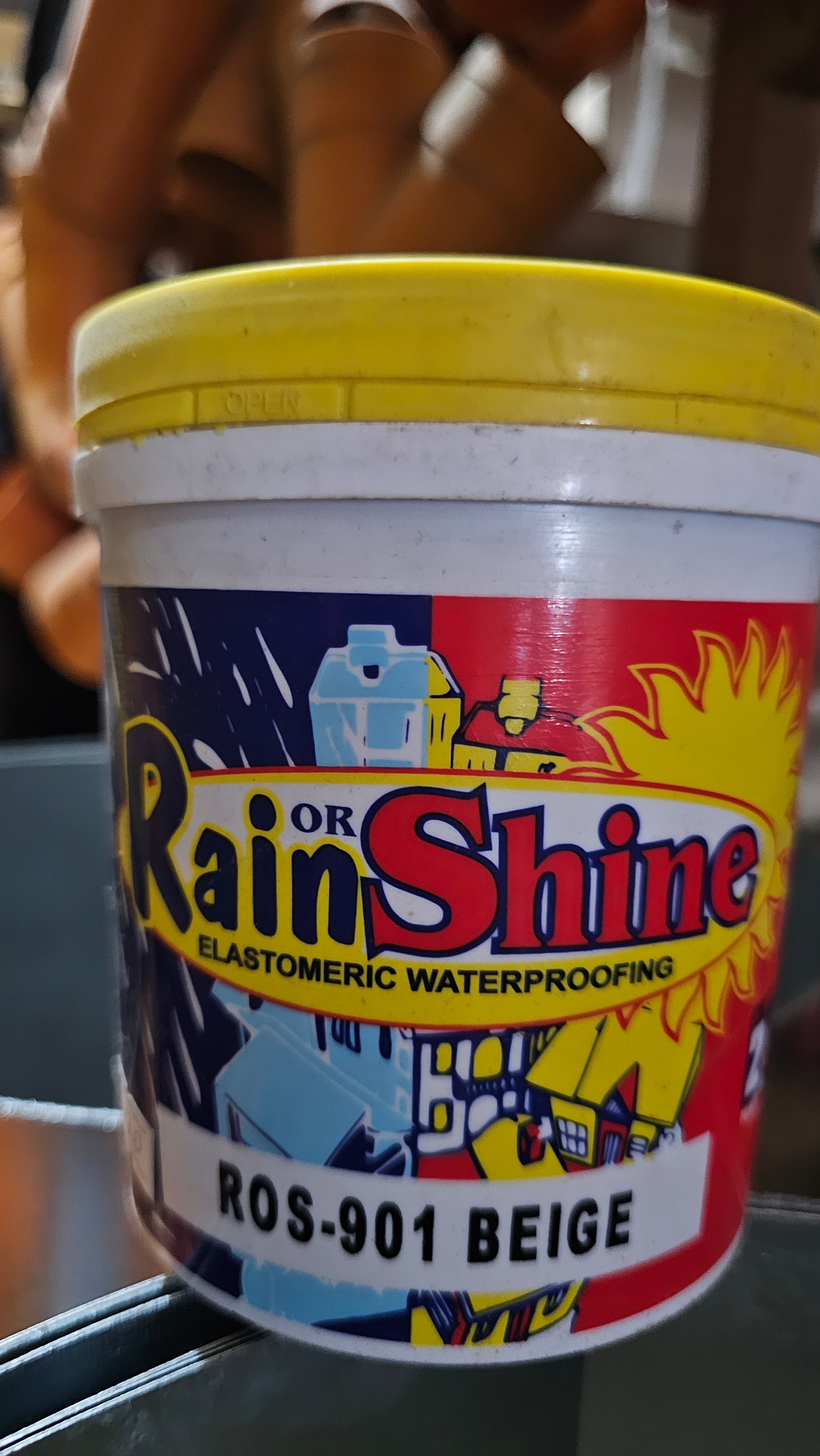 Rain or Shine Elastomeric Waterproofing paint 1L Color (BEIGE)