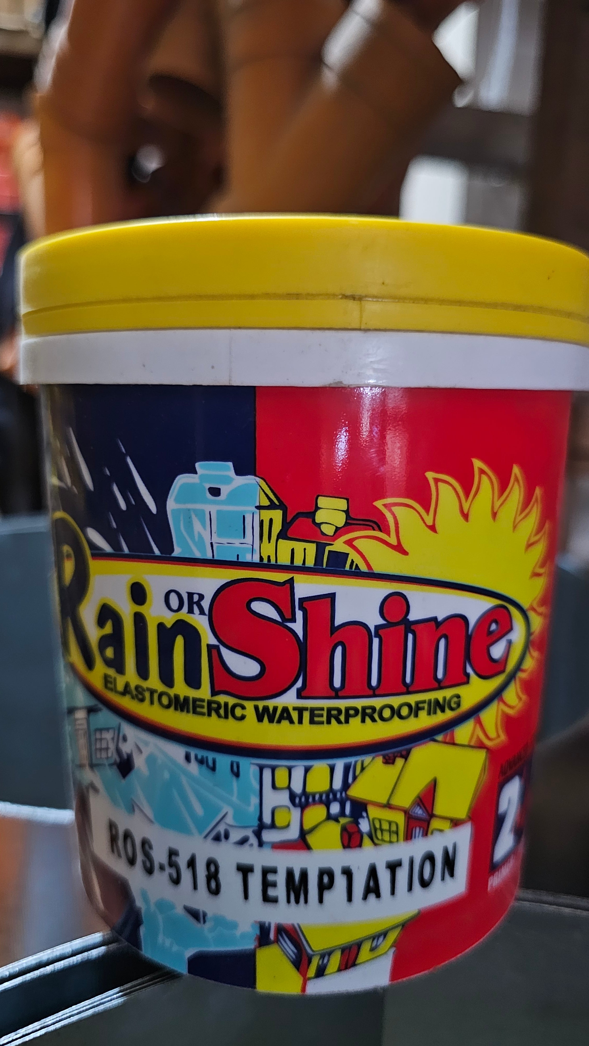 Rain or Shine Elastomeric Waterproofing paint 1L Color (TEMPTATION)