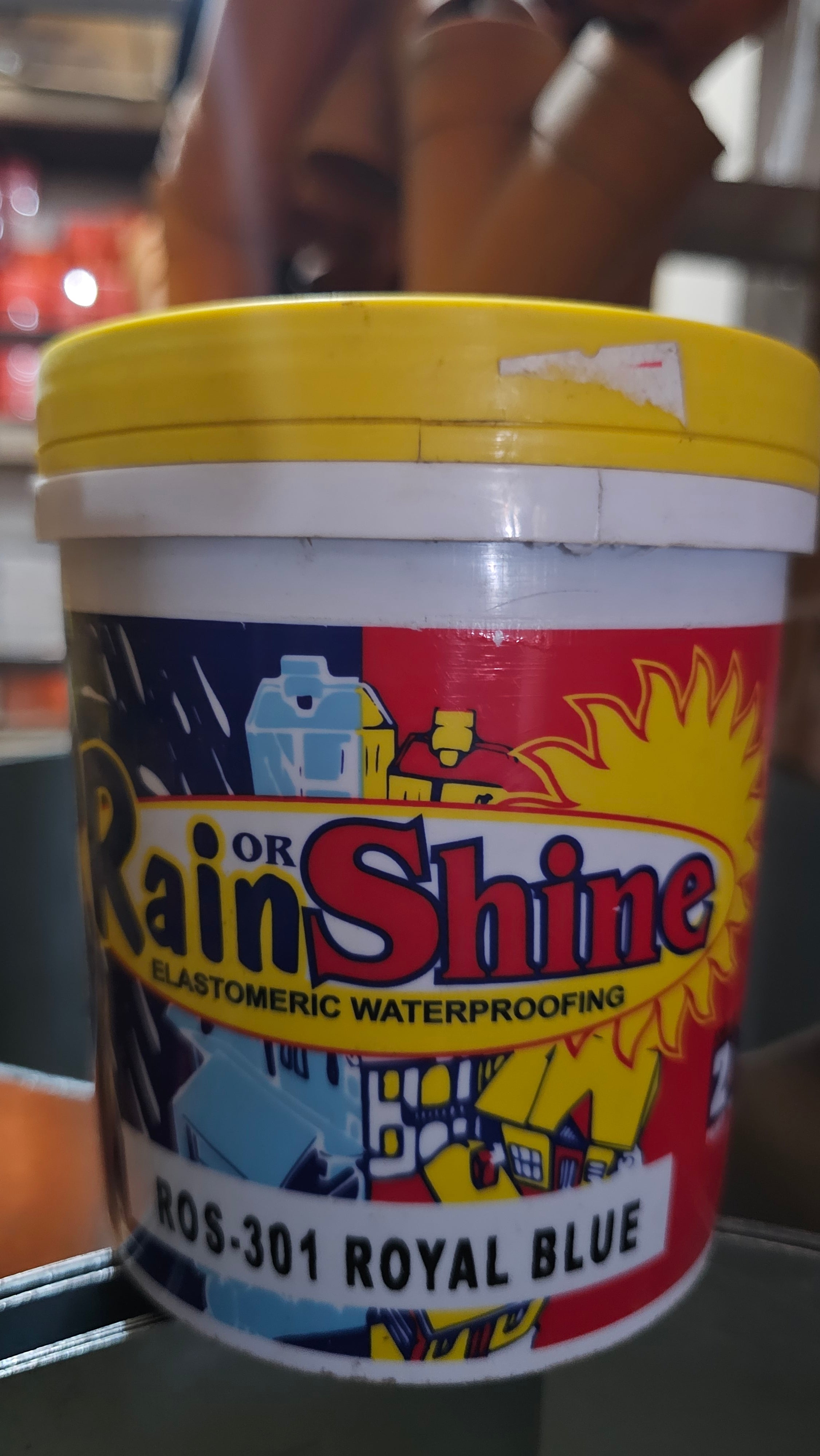 Rain or Shine Elastomeric Waterproofing paint 1L Color (ROYAL BLUE)