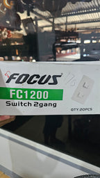 Switch 2 Gang-wide series w/ reflector (FOCUS)
