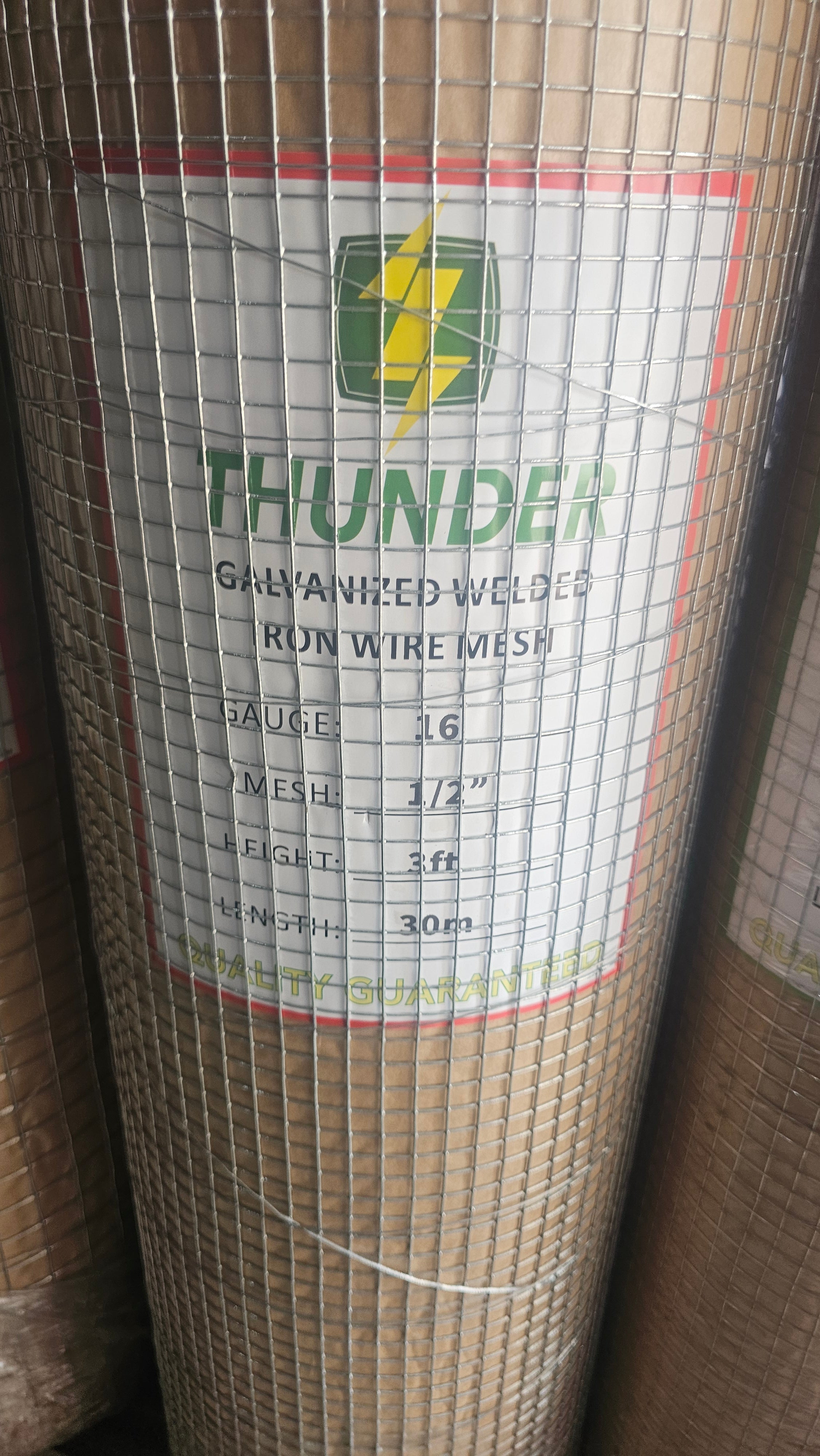 SCREEN MESH GI g16 x 1/2" x 3ft