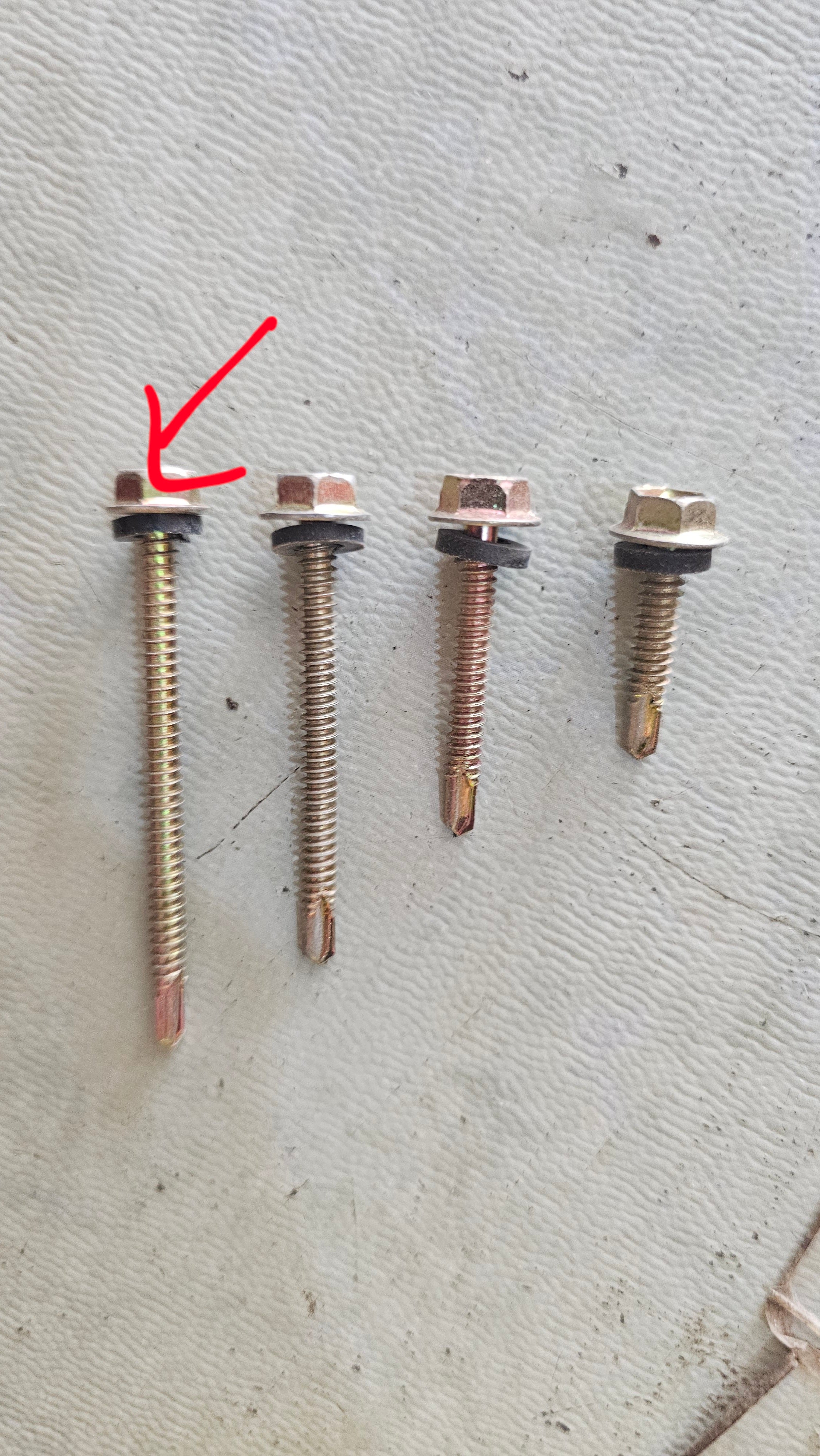 Tex screw for steel 2 1/2"